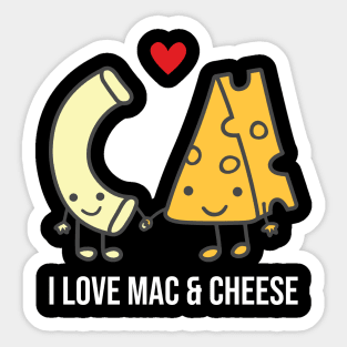 I Love Macaroni and Cheese Funny Sticker